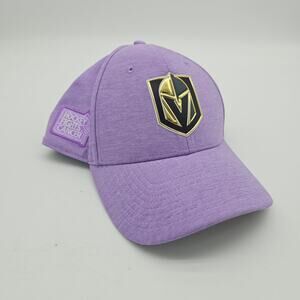 Las Vegas Golden Knights Hockey Fights Cancer Special purple adjustable hat